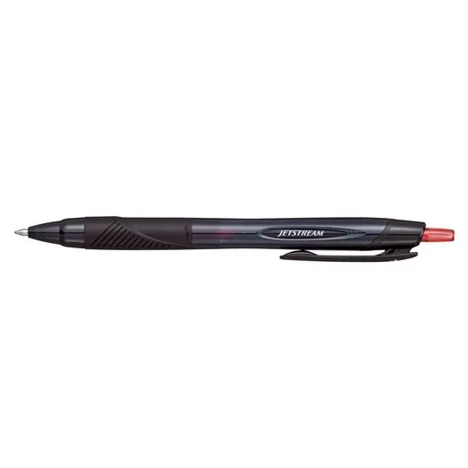 Guľôčkové pero, 0,35 mm, stláčací mechanizmus, čierne pero, UNI "SXN-157S Jetstream Sport Eco", červená