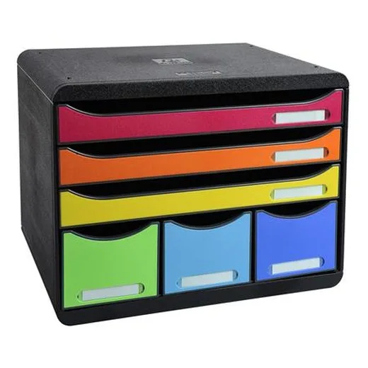 Box na dokumenty, plast, 6 zásuviek, EXACOMPTA "Store-Box Maxi Iderama®"