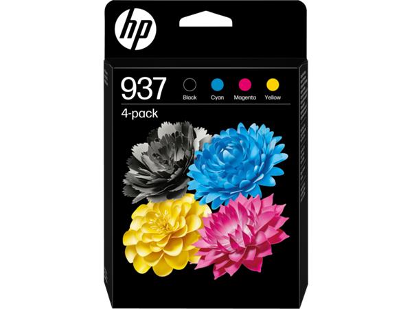 6C400NE Multipack atramentových náplní pre tlačiarne Officejet Pro 9120e, 9130e, HP 937 b+c+m+y, 1250+3*800 strán