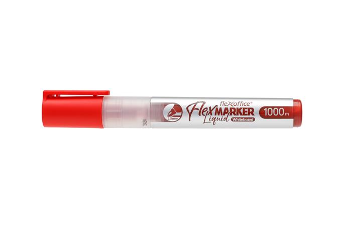 Popisovač na tabule, 2,5 mm, kuželový hrot, FLEXOFFICE "WB016", červený