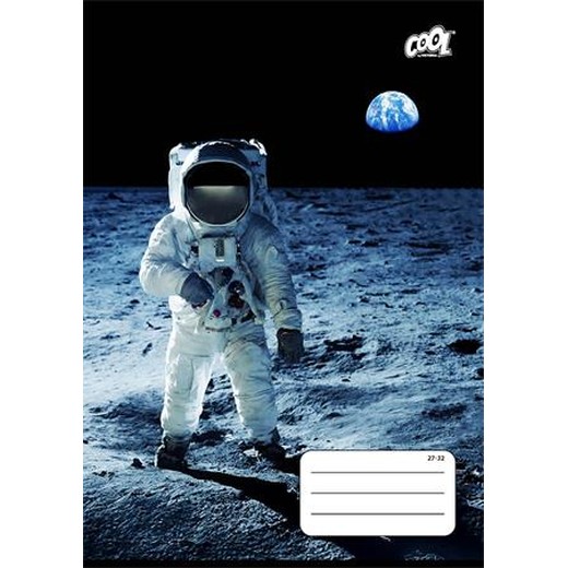 Zošit, A5, štvorčekový, 32 listov, COOL BY VICTORIA "Man on the Moon ", "27-32"