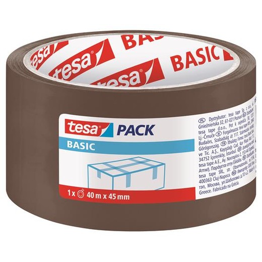 Baliaca páska, 45 mm x 40 m, TESA "tesapack® Basic", hnedá