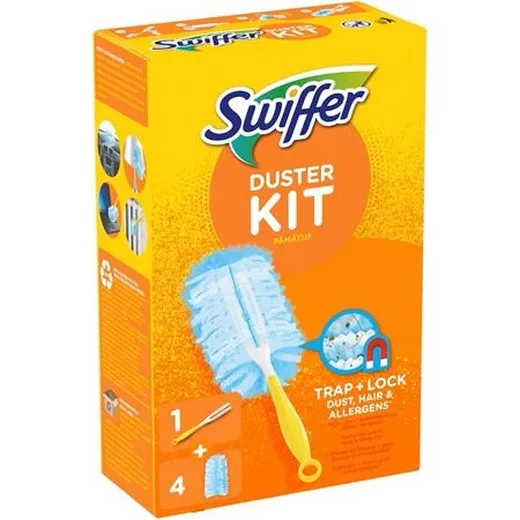 Súprava na čistenie prachu, 1 rukoväť + 4 hlavice, SWIFFER "Duster"