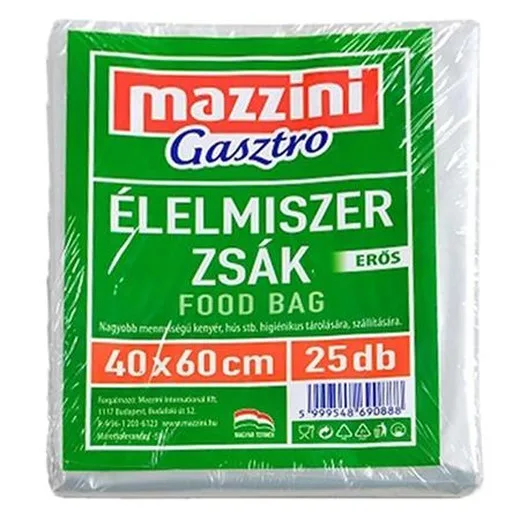 Vrecko na potraviny, silné, 25 ks, 40 x 60 cm, MAZZINI "Gastro"