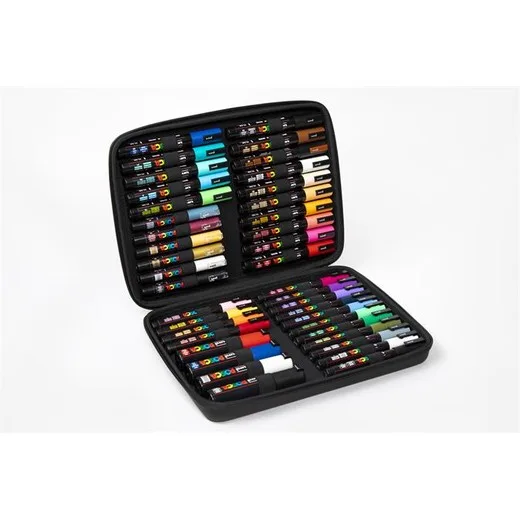 Dekoračný popisovač, sada, v kufri, UNI "Posca", 40 kusov