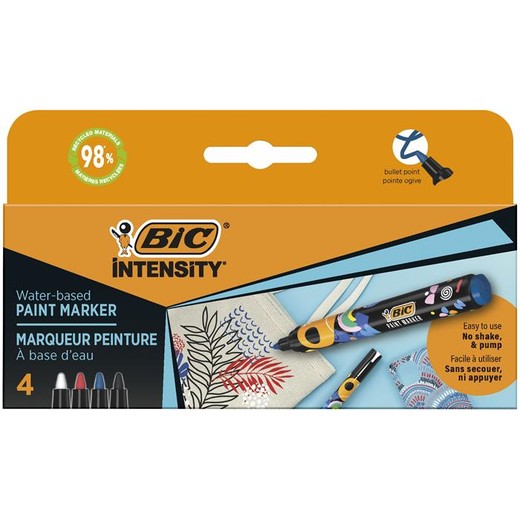 Dekoračný popisovač, sada, 1,5 - 2,3 mm, BIC, 4 rôzne živé farby