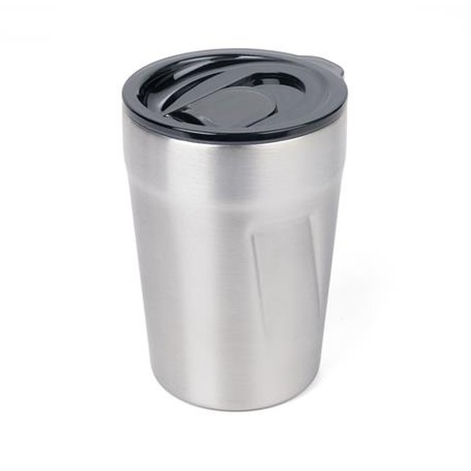 Termohrnček, 300 ml, z nerezovej ocele, TROIKA "Cup-uccino", strieborný