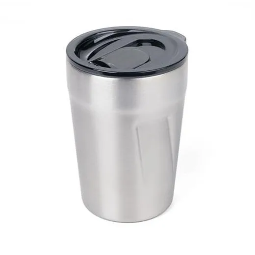 Termohrnček, 300 ml, z nerezovej ocele, TROIKA "Cup-uccino", strieborný