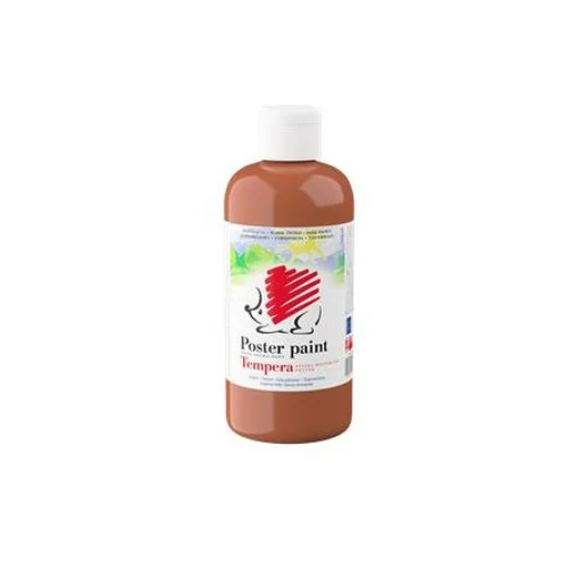Tempera, 500 ml,  ICO "Ježko", tmavohnedá