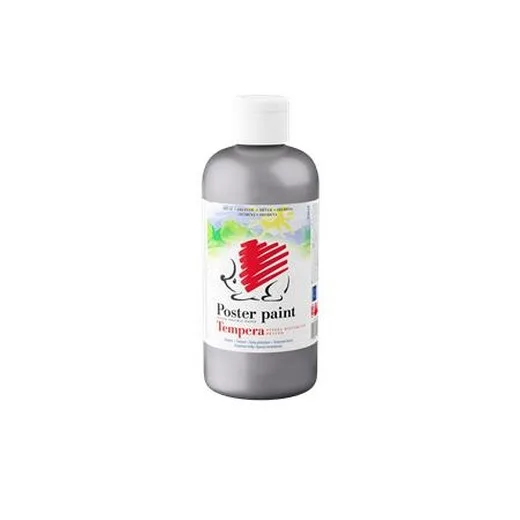 Tempera, 500 ml,  ICO "Ježko", strieborná