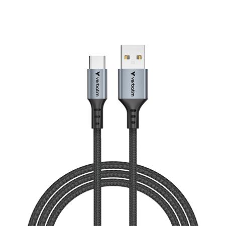 USB kábel, USB-A - USB-C, 1,2 m, VERBATIM, čierna