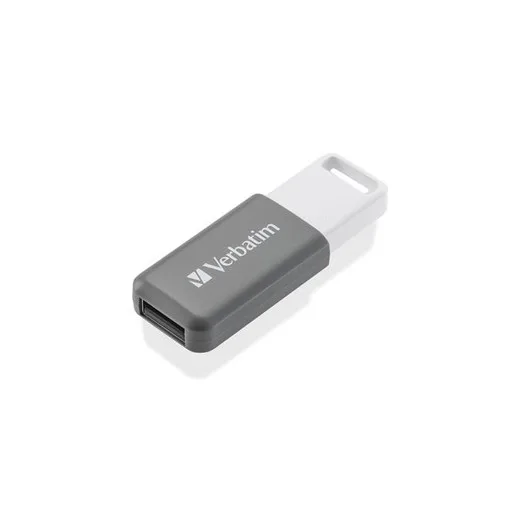 USB kľúč, 128GB, USB 2.0, VERBATIM "Databar", sivý