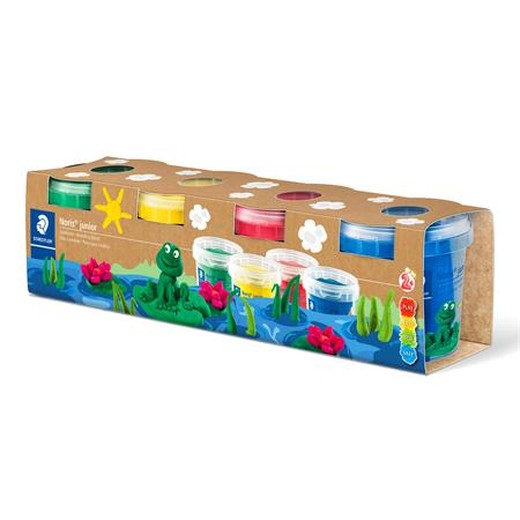 Modelovacia plastelína, sada, STAEDTLER "Noris® junior 813", 4 rôzne farby