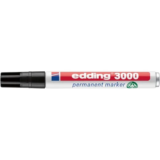 Permanentný popisovač, 1,5-3 mm, kužeľový hrot, EDDING "3000", čierny