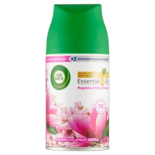 Náplň do osviežovača vzduchu, automatická, 250 ml, AIR WICK "Freshmatic", magnólia a kvety čerešní