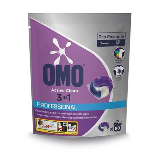 Kapsuly na pranie, 80 ks, OMO "Active Clean 3in1"
