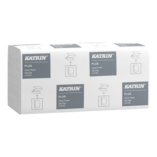 Papierové utierky, Z ohyb, 1 vrstvové, 200 listov, KATRIN, snehobiele