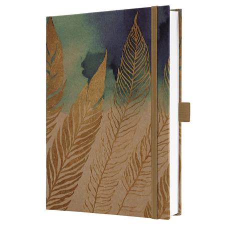 Zápisník, exkluzívny, A5, linajkový, 96 listov, tvrdá obálka, SIGEL "Jolie Pure Feathers"