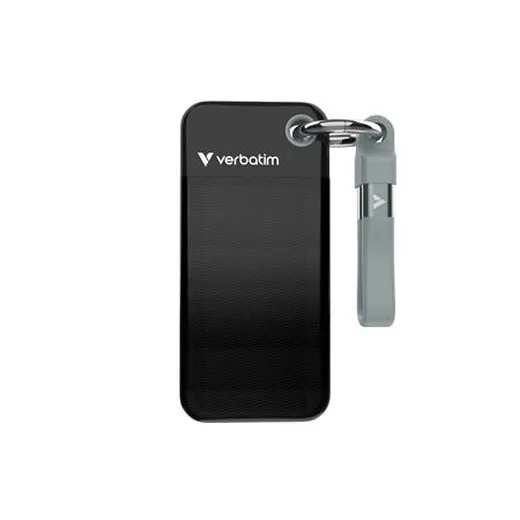 SSD (externá pamäť), 1TB, USB 3.2 Gen2, VERBATIM "Pocket SSD", čierna/sivá