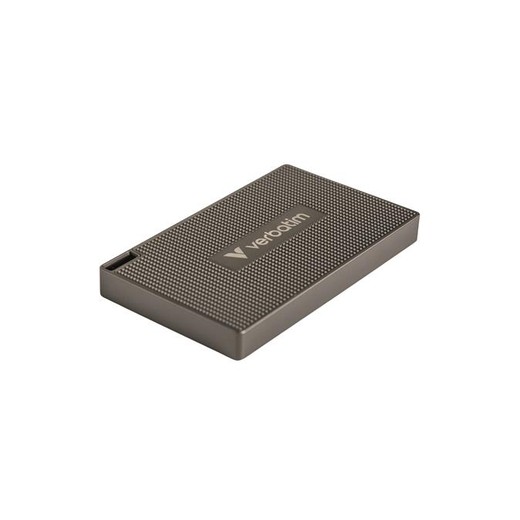 SSD (externá pamäť), 512GB, USB-C 3.2 Gen2, VERBATIM "Metal Mini SSD", čierna