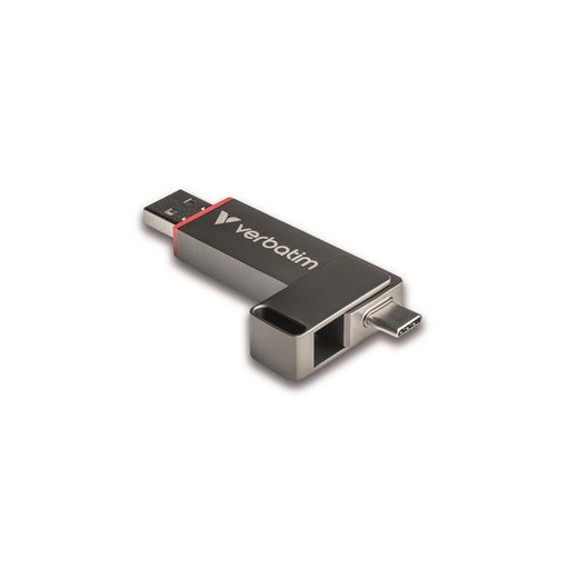 USB kľúč, 512GB, USB-A/C 3.2 Gen1, VERBATIM "Dual QuickStick", čierny