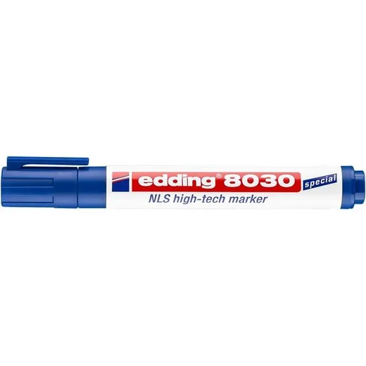 Permanentný popisovač, 1,5-3 mm, kuželový hrot, EDDING "8030 NLS", modrý