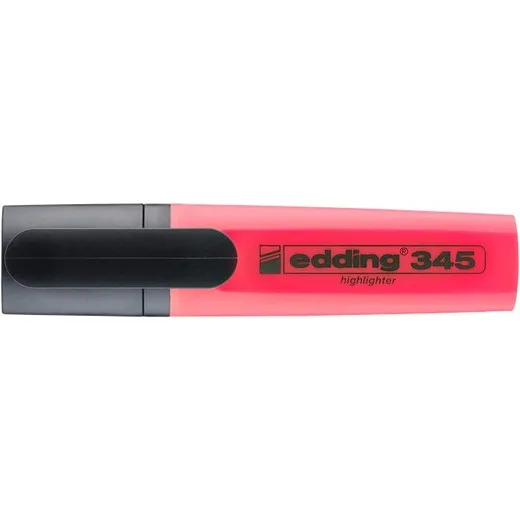 Zvýrazňovač, 2-5 mm, EDDING "345", červený