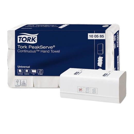 Papierové utierky, H5 systém, 1 vrstvové, Universal, TORK "PeakServe", biele