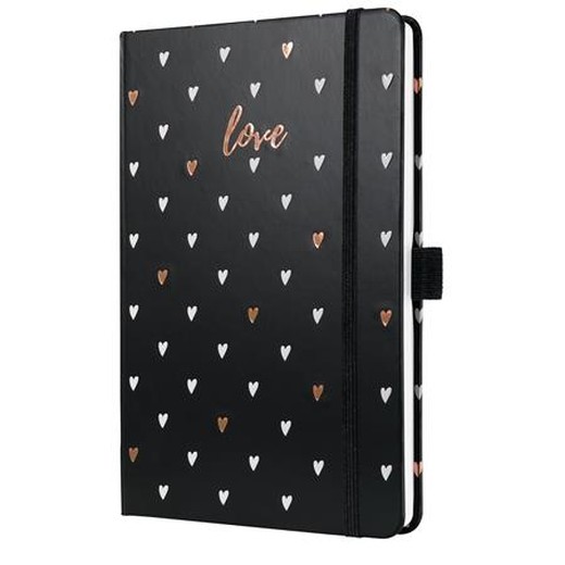 Diár, A5, týždenný, 2026, tvrdá obálka, SIGEL "Jolie", Dark love