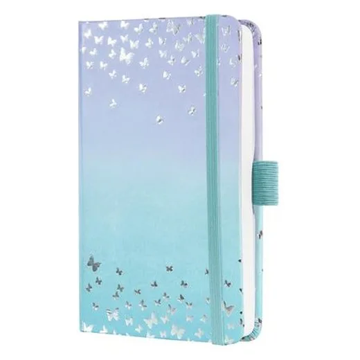 Diár, A6, týždenný, 2026, tvrdá obálka, SIGEL "Jolie", Butterfly Confetti Sky