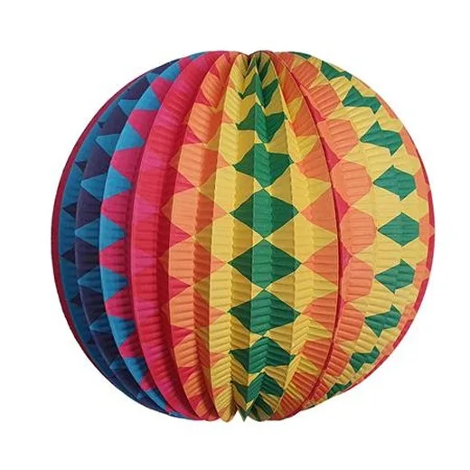 Lampión, okrúhly, 22 cm, farebný