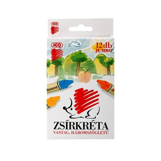 Voskovky, hrubé, ICO "Ježko", 12 rôznych farieb