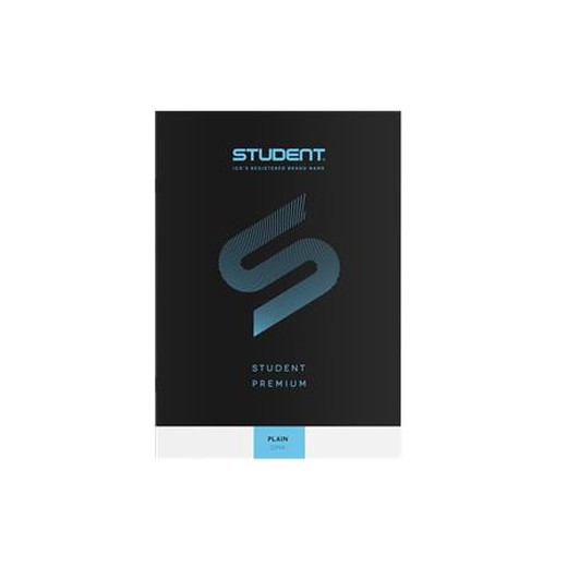 Zošit, A4, čistý, 32 listov, ICO "Student Premium", čierny