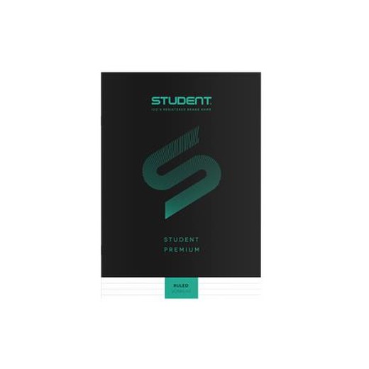 Zošit, A4, linajkový, 32 listov, ICO "Student Premium", čierny