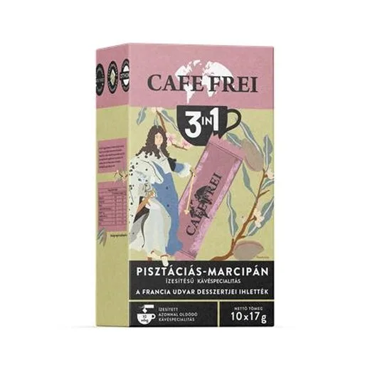 Instantná káva, 10×17 g, CAFE FREI "Versaillský Pistáciovo-Marcipánový 3 v 1"
