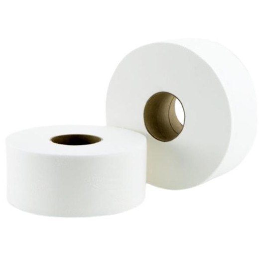 Toaletný papier, 2 vrstvy, veľký kotúč, 10 metrov, priemer 19 cm, snehobiely