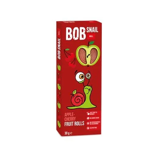 Ovocný plátok, 30 g, BOB SNAIL, jablko-čerešňa