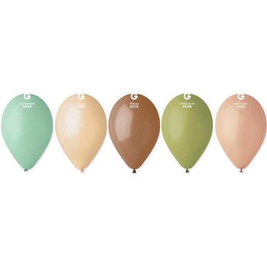 Balón, 26 cm, mix prírodných pastelových farieb