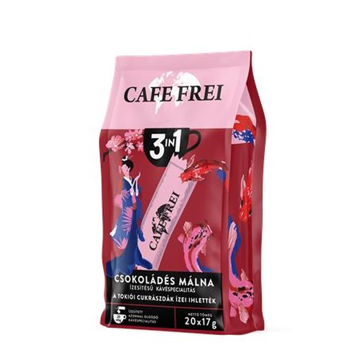 Instantná káva, 20×17 g, CAFE FREI "Tokijská čokoládovo-malinová 3 v 1"