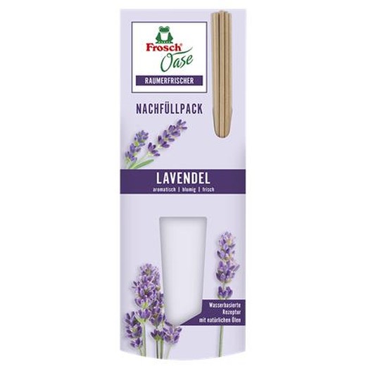 Osviežovač vzduchu, 90 ml, náhradná náplň, FROSCH „Oase“, levanduľa