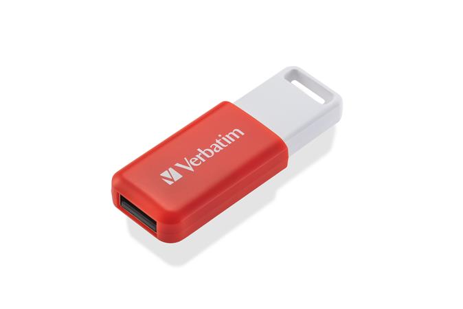 USB kľúč, 16GB, USB 2.0, VERBATIM "Databar", červený