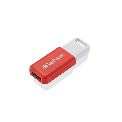 USB kľúč, 16GB, USB 2.0, VERBATIM "Databar", červený