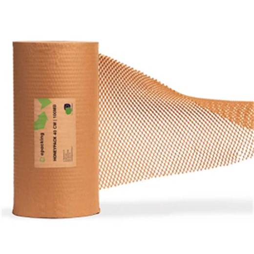 Baliaci papier, s včelou štruktúrou (plástovou), 250 m x 400 mm, 80 g, hnedý