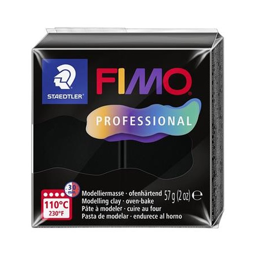 Modelovacia hmota, 57 g, vypaľovacia, FIMO „Professional“, čierna