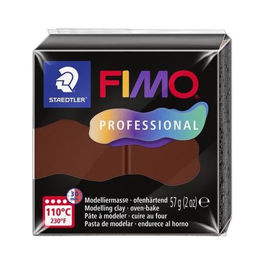 Modelovacia hmota, 57 g, vypaľovacia, FIMO "Professional", čokoládová