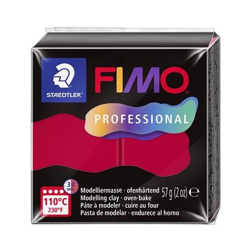 Modelovacia hmota, 57 g, vypaľovacia, FIMO Professional, karmínová