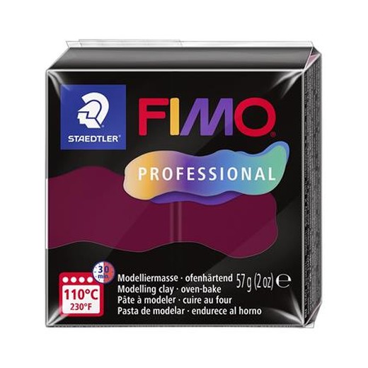 Modelovacia hmota, 57 g, vypaľovacia, FIMO "Professional", bordová