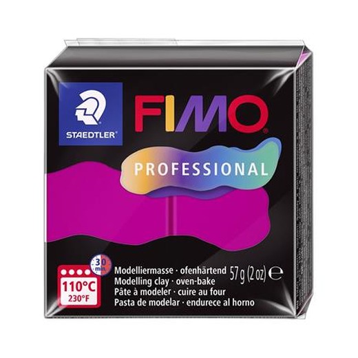 Modelovacia hmota, 57 g, vypaľovacia, FIMO "Professional", magenta