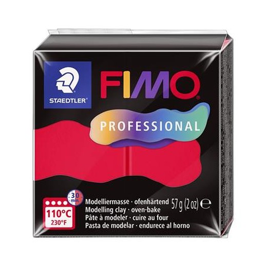 Modelovacia hmota, 57 g, vypaľovacia, FIMO Professional, červená