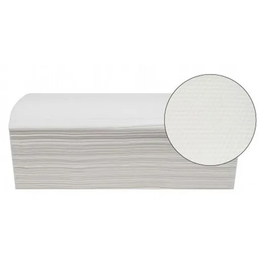 Papierové utierky, V ohyb, 2-vsrvtové, 150 listov, 23 × 25 cm, "Vella", snehobiela